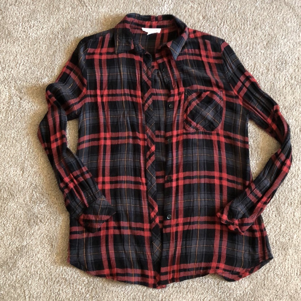 Beachlunchlounge Flannel Long Sleeve Shirt Size XS